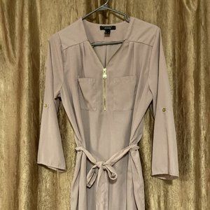 Peachy Tan/Beige Dress with Belt